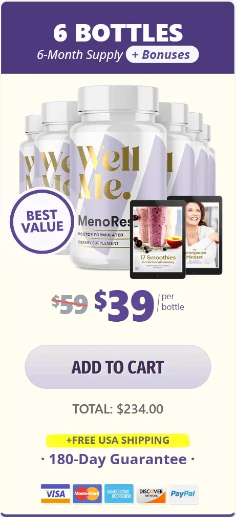 Buy six bottles of MenoRescue best value